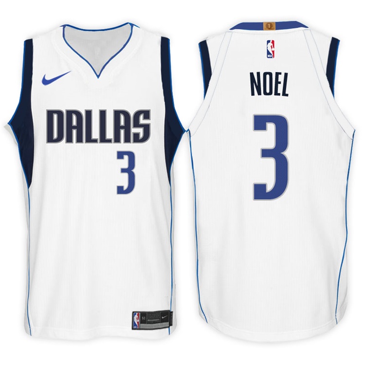 2017-18 Season Nerlens Noel Dallas Mavericks #3 Association White Swingman Jersey 2017-18 Season Nerlens Noel Dallas Mavericks #3 Association White Swingman Jersey