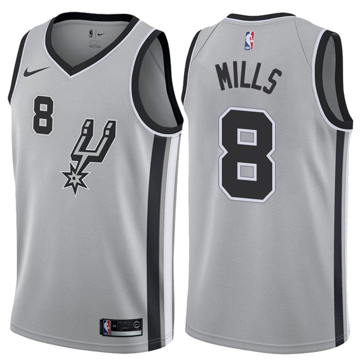 2017-18 Season Patty Mills San Antonio Spurs #8 Statement Gray Swingman Jersey 2017-18 Season Patty Mills San Antonio Spurs #8 Statement Gray Swingman Jersey