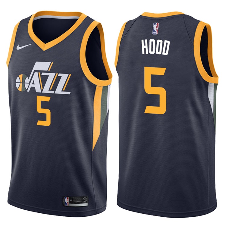 2017-18 Season Rodney Hood Utah Jazz #5 Icon Navy Swingman Jersey