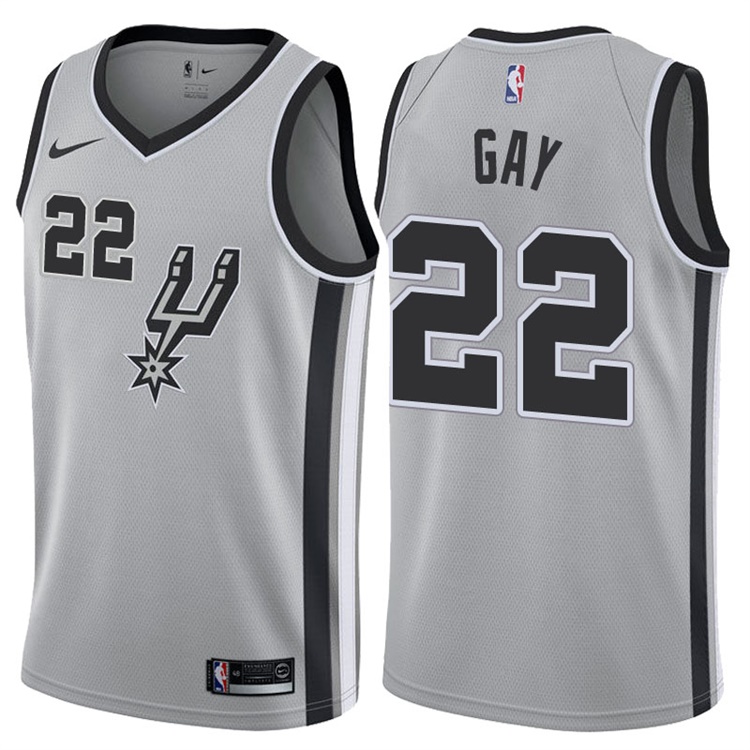 2017-18 Season Rudy Gay San Antonio Spurs #22 Statement Gray Swingman Jersey 2017-18 Season Rudy Gay San Antonio Spurs #22 Statement Gray Swingman Jersey