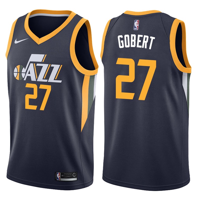 2017-18 Season Rudy Gobert Utah Jazz #27 Icon Navy Swingman Jersey