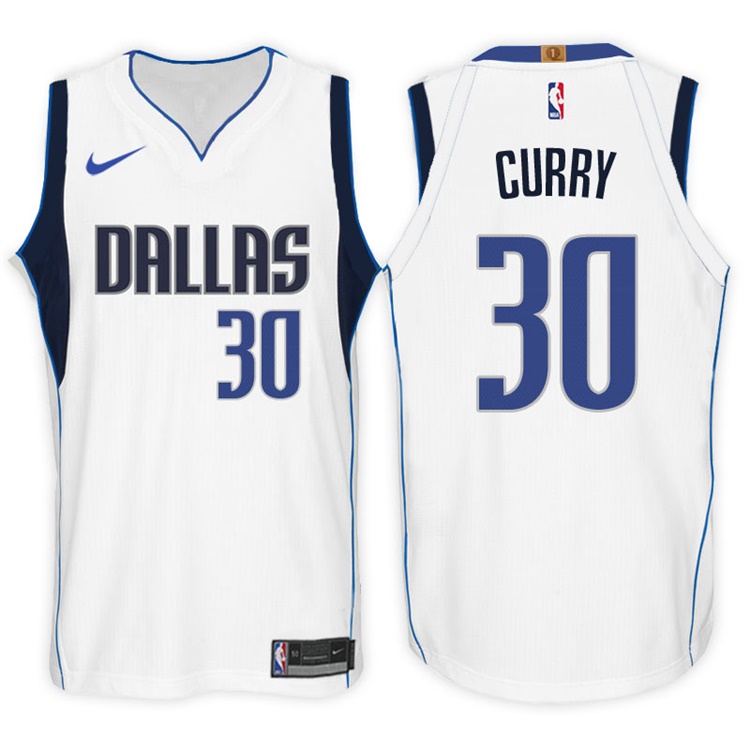2017-18 Season Seth Curry Dallas Mavericks #30 Association White Swingman Jersey 2017-18 Season Seth Curry Dallas Mavericks #30 Association White Swingman Jersey