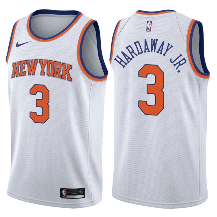 2017-18 Season Tim Hardaway Jr. New York Knicks #3 Association White Swingman Jersey 2017-18 Season Tim Hardaway Jr. New York Knicks #3 Association White Swingman Jersey