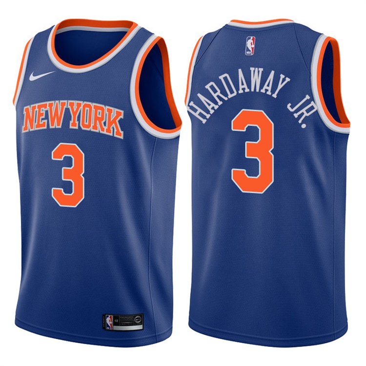 2017-18 Season Tim Hardaway Jr. New York Knicks #3 Icon Blue Swingman Jersey