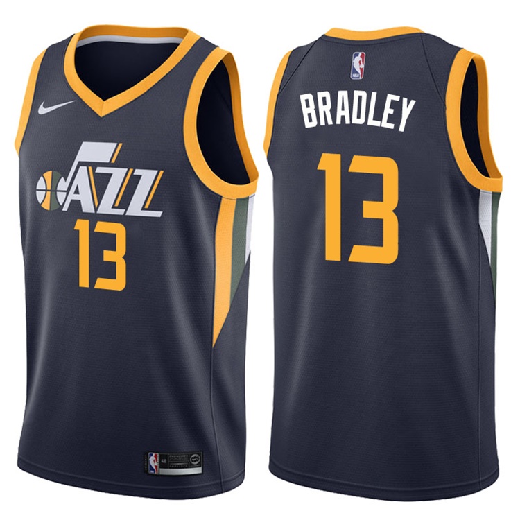 2017-18 Season Tony Bradley Utah Jazz #13 Icon Navy Swingman Jersey