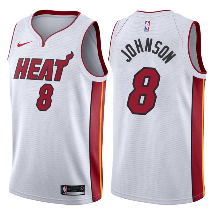 2017-18 Season Tyler Johnson Miami Heat #8 Association White Swingman Jersey