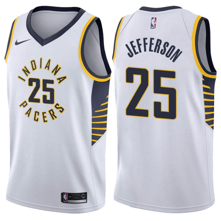 2017-18 Season Al Jefferson Indiana Pacers #25 Association White Swingman Jersey 2017-18 Season Al Jefferson Indiana Pacers #25 Association White Swingman Jersey