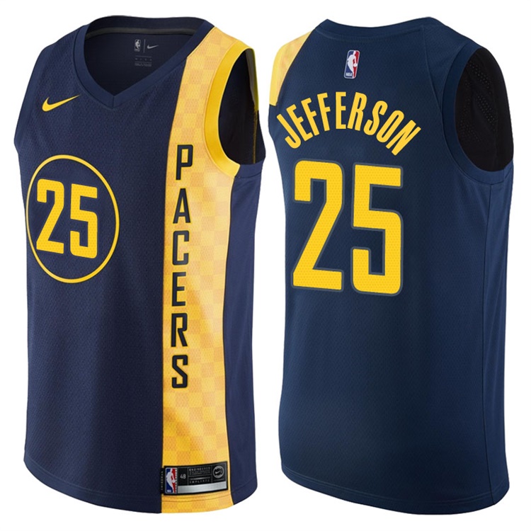2017-18 Season Al Jefferson Indiana Pacers #25 City Edition Navy Swingman Jersey