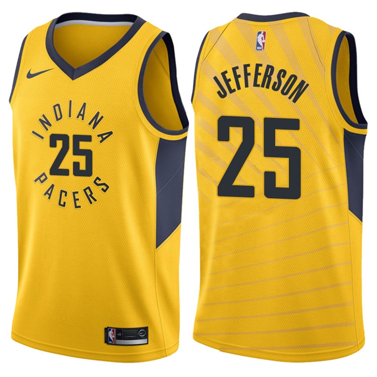 2017-18 Season Al Jefferson Indiana Pacers #25 Statement Gold Swingman Jersey 2017-18 Season Al Jefferson Indiana Pacers #25 Statement Gold Swingman Jersey