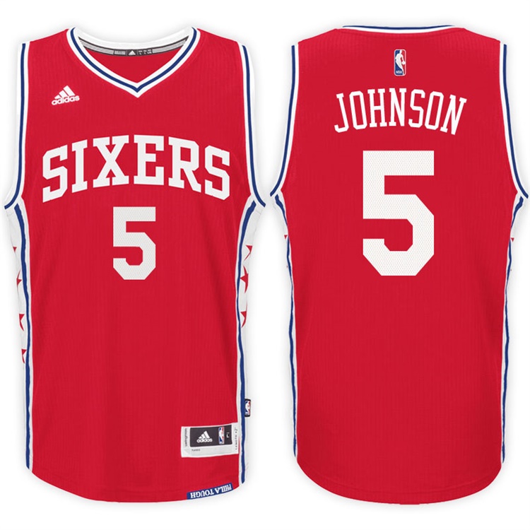 Amir Johnson Philadelphia 76ers #5 Alternate Red New Swingman Jersey