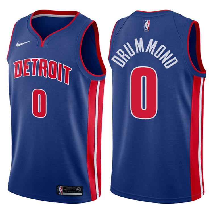 2017-18 Season Andre Drummond Detroit Pistons #0 Icon Blue Swingman Jersey