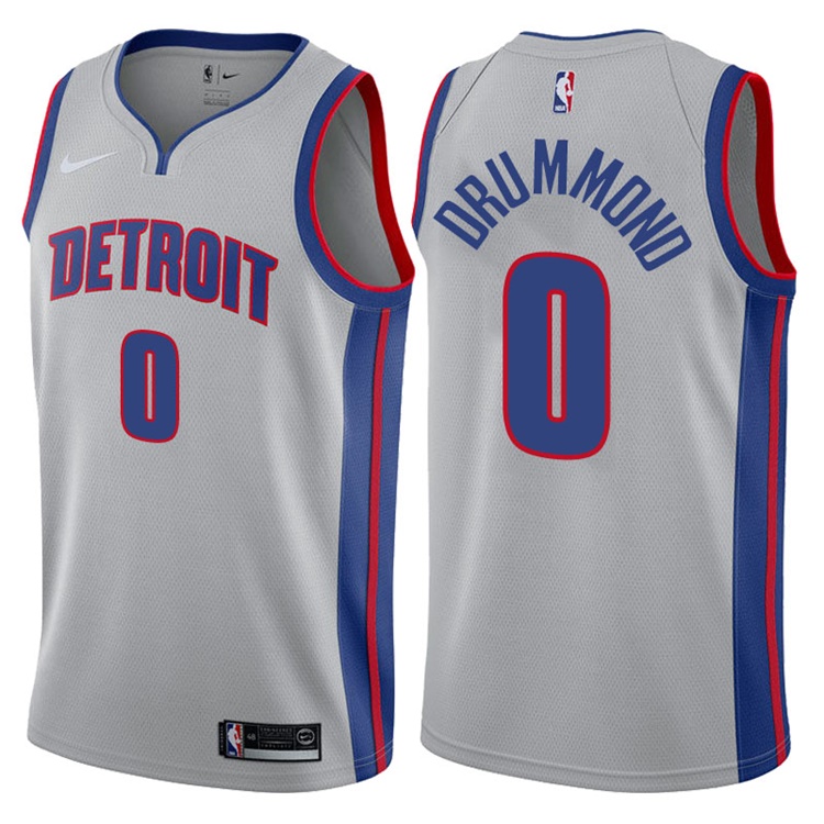 2017-18 Season Andre Drummond Detroit Pistons #0 Statement Gray Swingman Jersey