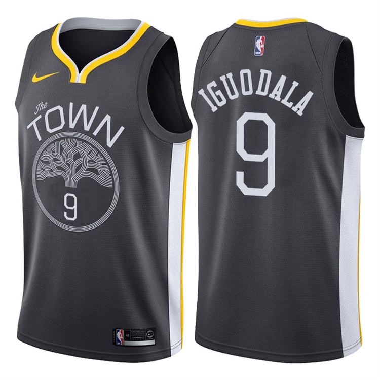 2017-18 Season Andre Iguodala Golden State Warriors #9 Statement Gray Swingman Jersey