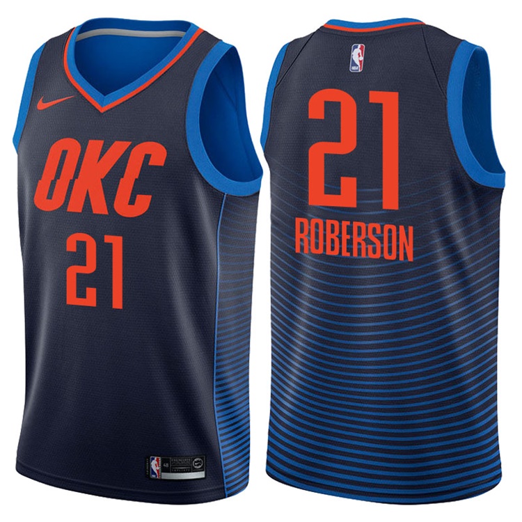 2017-18 Season Andre Roberson Oklahoma City Thunder #21 Statement Navy Swingman Jersey