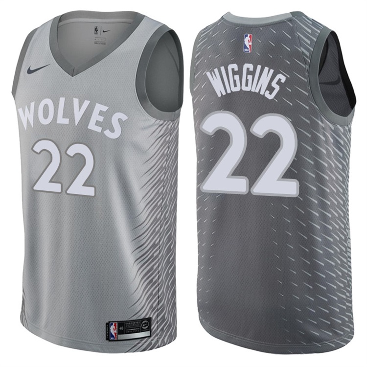 2017-18 Season Andrew Wiggins Minnesota Timberwolves #22 City Edition Gray Swingman Jersey 2017-18 Season Andrew Wiggins Minnesota Timberwolves #22 City Edition Gray Swingman Jersey