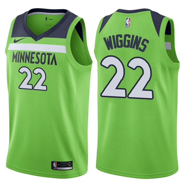 2017-18 Season Andrew Wiggins Minnesota Timberwolves #22 Statement Green Swingman Jersey 2017-18 Season Andrew Wiggins Minnesota Timberwolves #22 Statement Green Swingman Jersey
