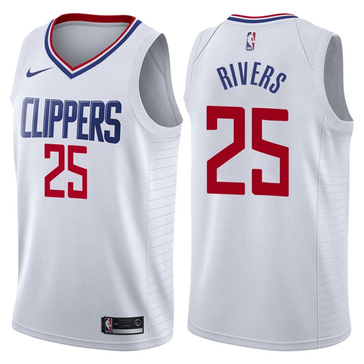 2017-18 Season Austin Rivers Los Angeles Clippers #25 Association White Swingman Jersey