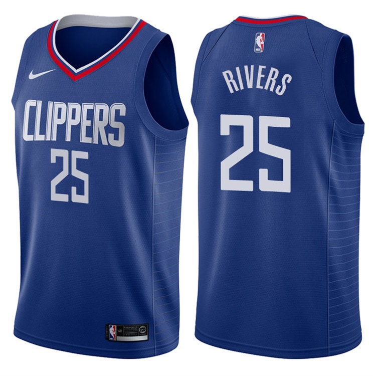 2017-18 Season Austin Rivers Los Angeles Clippers #25 Icon Blue Swingman Jersey