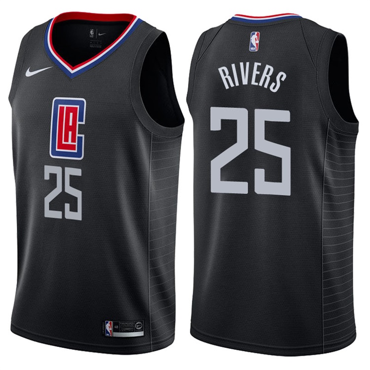 2017-18 Season Austin Rivers Los Angeles Clippers #25 Statement Black Swingman Jersey