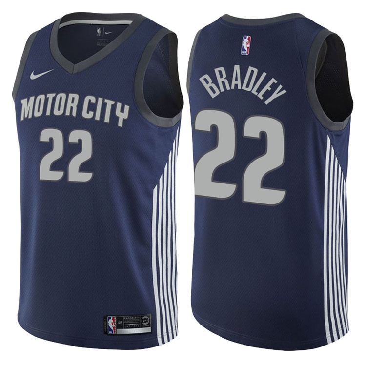 2017-18 Season Avery Bradley Detroit Pistons #22 City Edition Navy Swingman Jersey