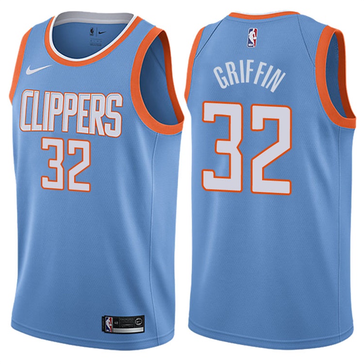 2017-18 Season Blake Griffin Los Angeles Clippers #32 City Edition Blue Swingman Jersey