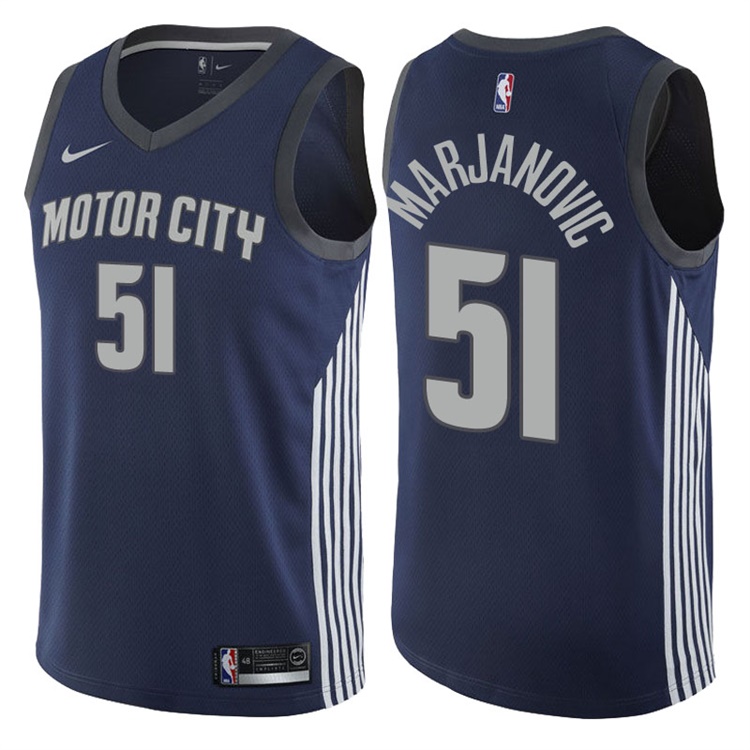 2017-18 Season Boban Marjanovic Detroit Pistons #51 City Edition Navy Swingman Jersey 2017-18 Season Boban Marjanovic Detroit Pistons #51 City Edition Navy Swingman Jersey