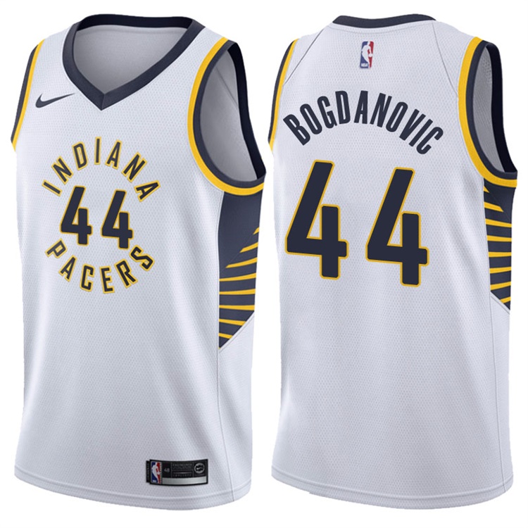 2017-18 Season Bojan Bogdanovic Indiana Pacers #44 Association White Swingman Jersey 2017-18 Season Bojan Bogdanovic Indiana Pacers #44 Association White Swingman Jersey