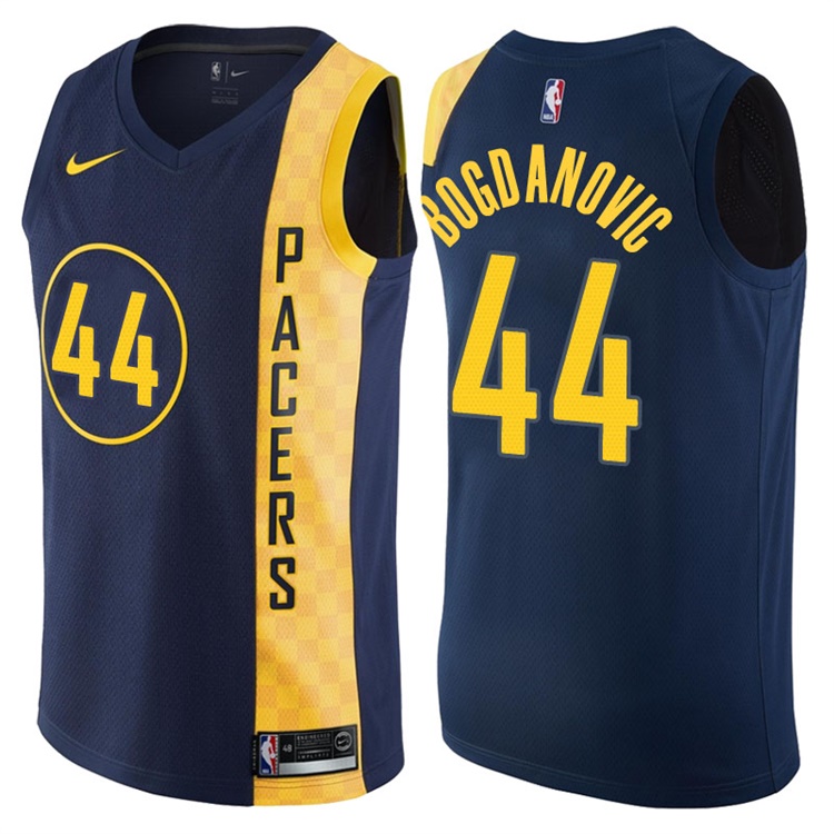 2017-18 Season Bojan Bogdanovic Indiana Pacers #44 City Edition Navy Swingman Jersey 2017-18 Season Bojan Bogdanovic Indiana Pacers #44 City Edition Navy Swingman Jersey