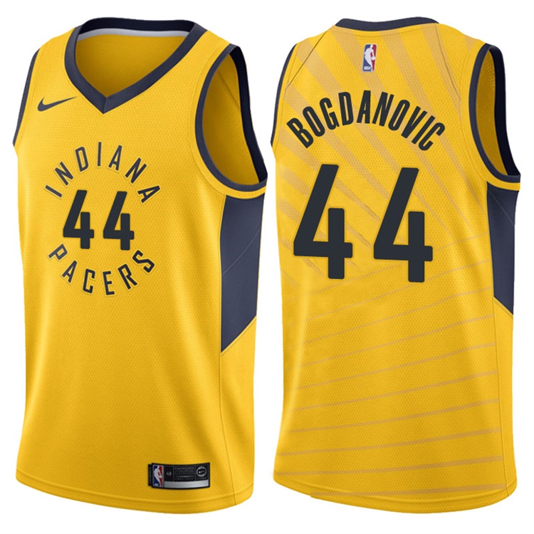 2017-18 Season Bojan Bogdanovic Indiana Pacers #44 Statement Gold Swingman Jersey 2017-18 Season Bojan Bogdanovic Indiana Pacers #44 Statement Gold Swingman Jersey