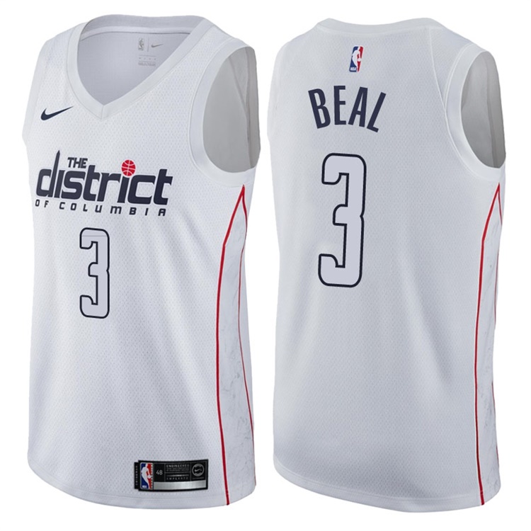 2017-18 Season Bradley Beal Washington Wizards #3 City Edition White Swingman Jersey 2017-18 Season Bradley Beal Washington Wizards #3 City Edition White Swingman Jersey