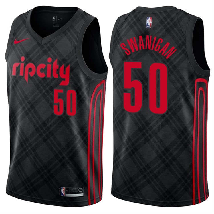 2017-18 Season Caleb Swanigan Portland Trail Blazers #50 City Edition Black Swingman Jersey 2017-18 Season Caleb Swanigan Portland Trail Blazers #50 City Edition Black Swingman Jersey