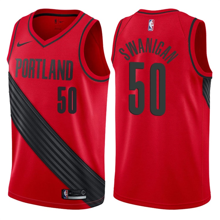2017-18 Season Caleb Swanigan Portland Trail Blazers #50 Statement Red Swingman Jersey 2017-18 Season Caleb Swanigan Portland Trail Blazers #50 Statement Red Swingman Jersey
