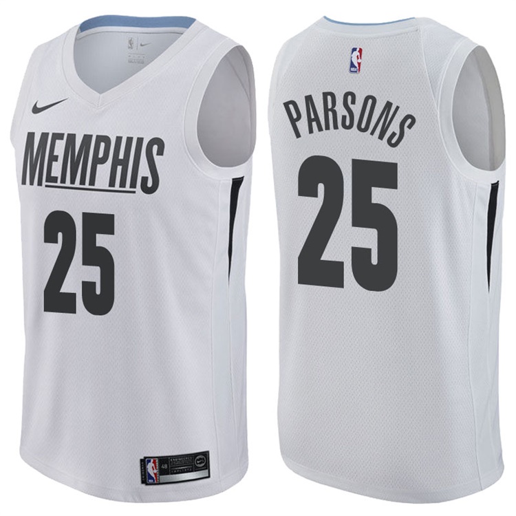 2017-18 Season Chandler Parsons Memphis Grizzlies #25 City Edition White Swingman Jersey