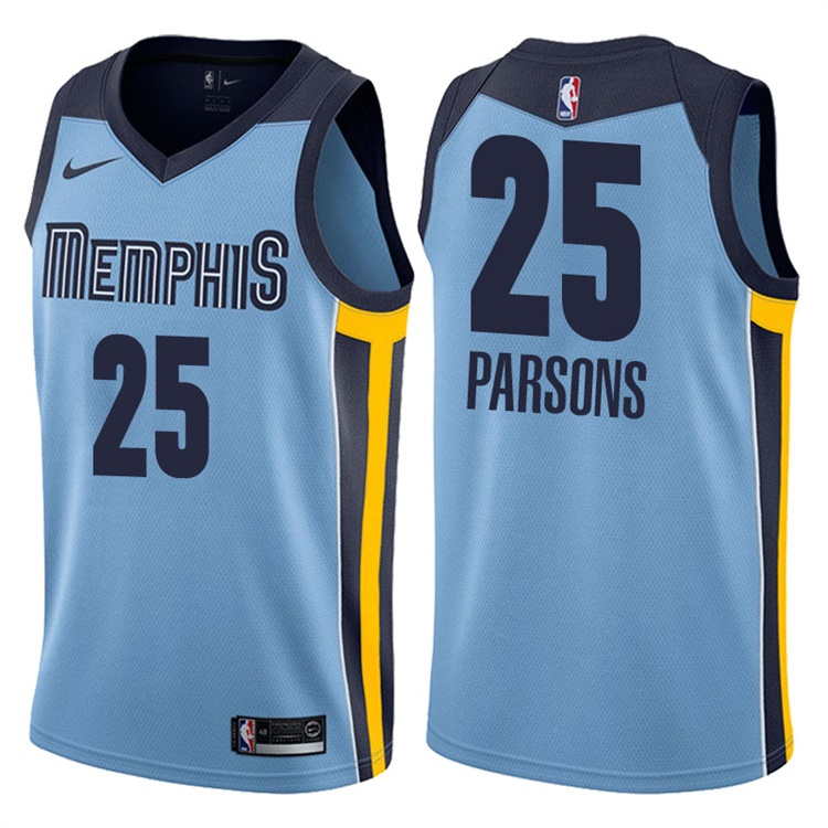2017-18 Season Chandler Parsons Memphis Grizzlies #25 Statement Blue Swingman Jersey