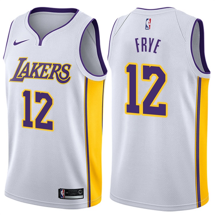2017-18 Season Channing Frye Los Angeles Lakers #12 Association White Swingman Jersey 2017-18 Season Channing Frye Los Angeles Lakers #12 Association White Swingman Jersey