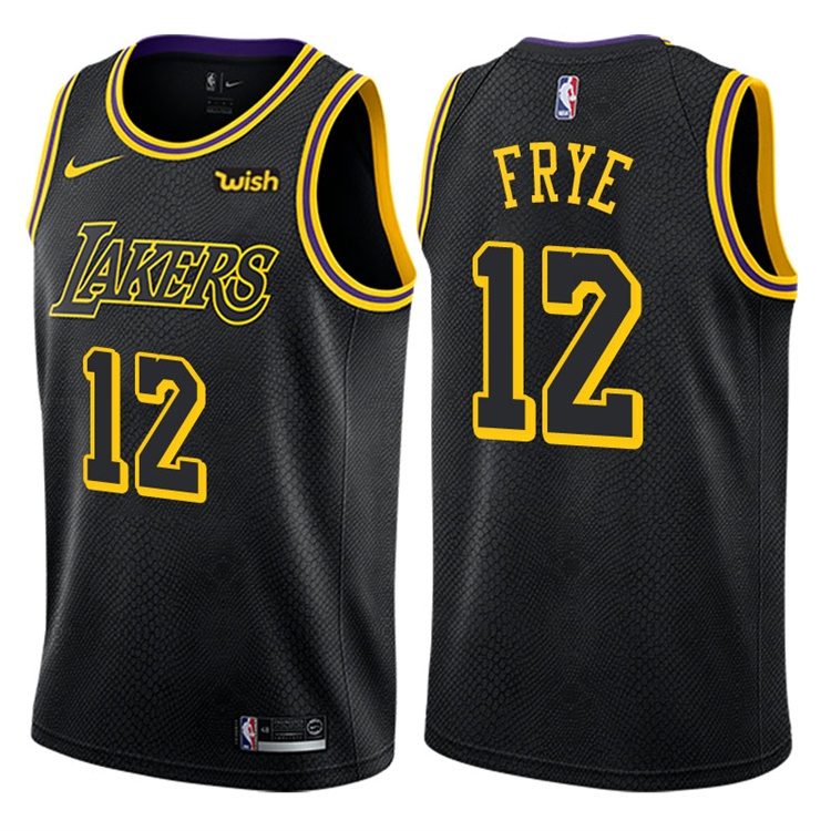 2017-18 Season Channing Frye Los Angeles Lakers #12 City Edition Black Swingman Jersey 2017-18 Season Channing Frye Los Angeles Lakers #12 City Edition Black Swingman Jersey