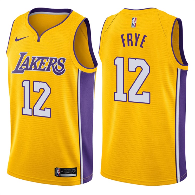 2017-18 Season Channing Frye Los Angeles Lakers #12 Icon Gold Swingman Jersey