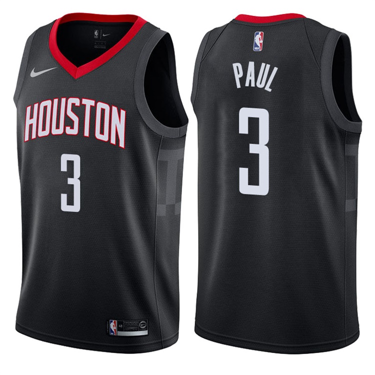 2017-18 Season Chris Paul Houston Rockets #3 Statement Black Swingman Jersey 2017-18 Season Chris Paul Houston Rockets #3 Statement Black Swingman Jersey