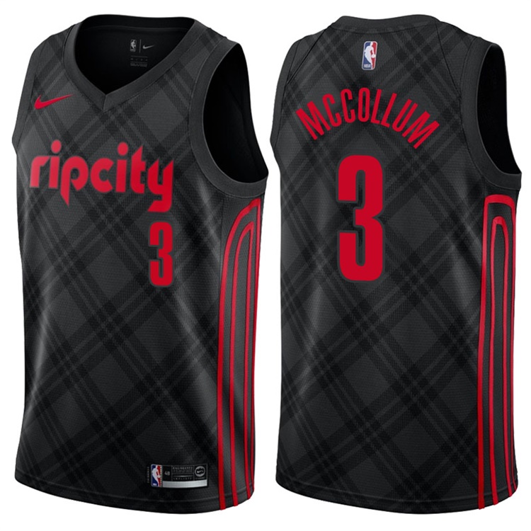 2017-18 Season CJ McCollum Portland Trail Blazers #3 City Edition Black Swingman Jersey 2017-18 Season CJ McCollum Portland Trail Blazers #3 City Edition Black Swingman Jersey