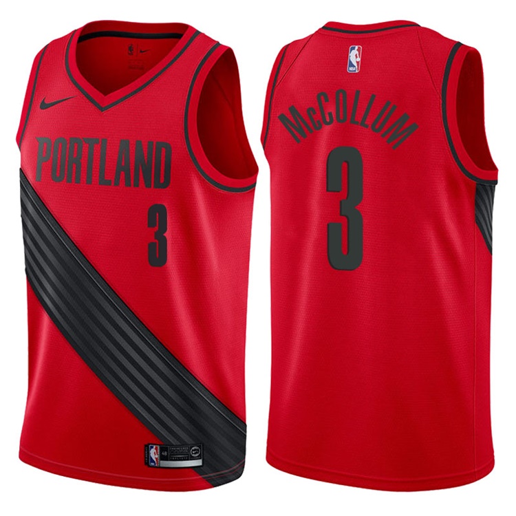 2017-18 Season CJ McCollum Portland Trail Blazers #3 Statement Red Swingman Jersey 2017-18 Season CJ McCollum Portland Trail Blazers #3 Statement Red Swingman Jersey