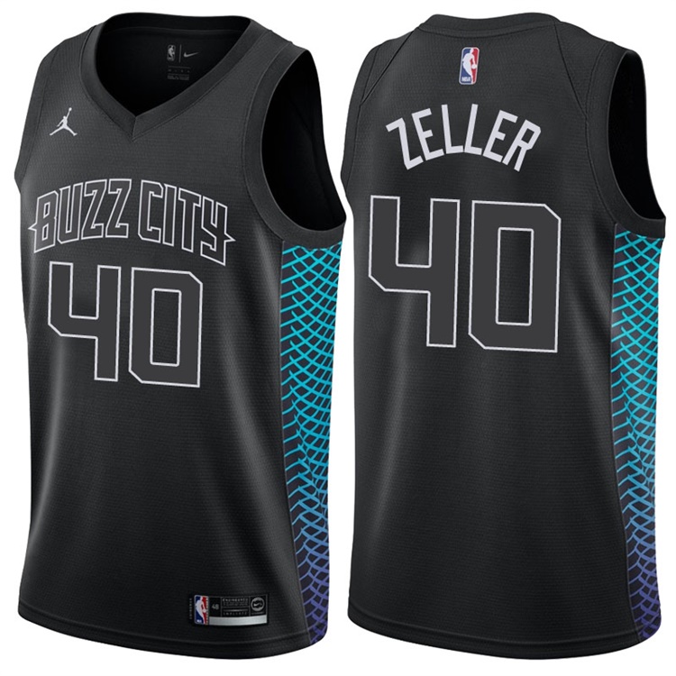 2017-18 Season Cody Zeller Charlotte Hornets #40 City Edition Black Swingman Jersey