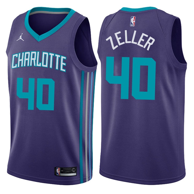 2017-18 Season Cody Zeller Charlotte Hornets #40 Statement Purple Swingman Jersey