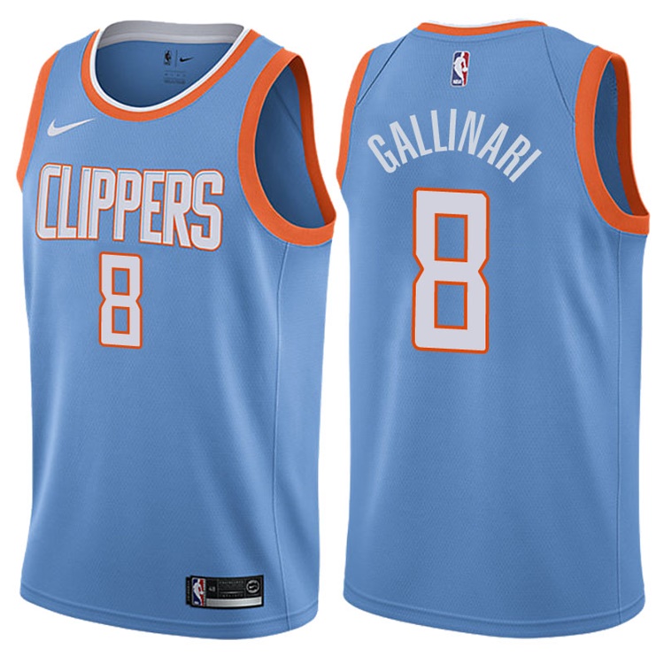 2017-18 Season Danilo Gallinari Los Angeles Clippers #8 City Edition Blue Swingman Jersey 2017-18 Season Danilo Gallinari Los Angeles Clippers #8 City Edition Blue Swingman Jersey