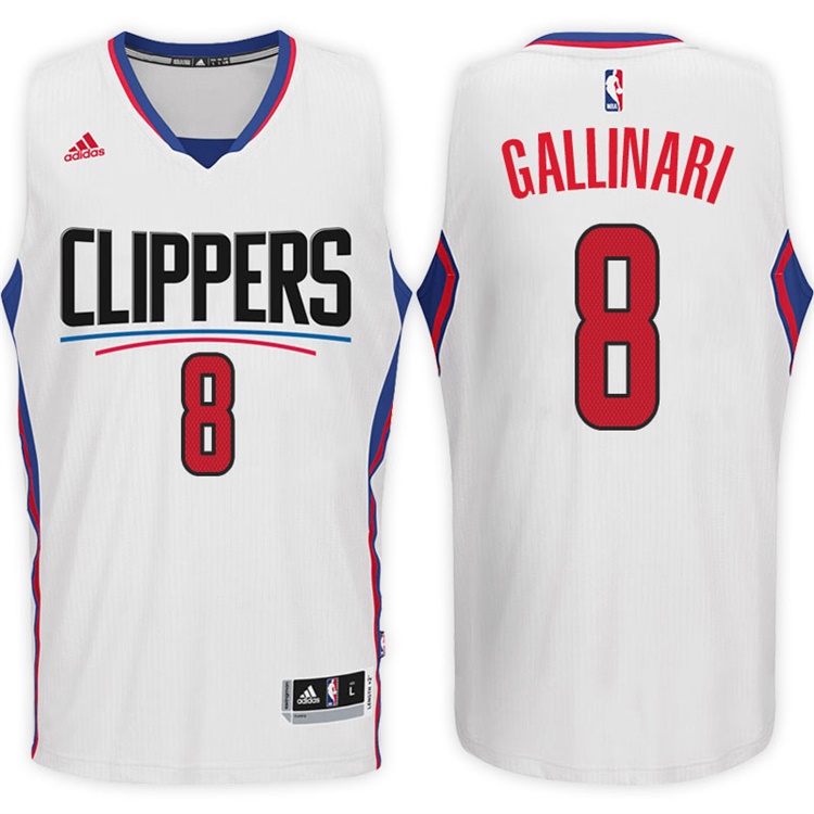 Danilo Gallinari Los Angeles Clippers #8 Home White New Swingman Jersey Danilo Gallinari Los Angeles Clippers #8 Home White New Swingman Jersey