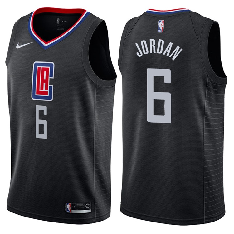 2017-18 Season DeAndre Jordan Los Angeles Clippers #6 Statement Black Swingman Jersey 2017-18 Season DeAndre Jordan Los Angeles Clippers #6 Statement Black Swingman Jersey