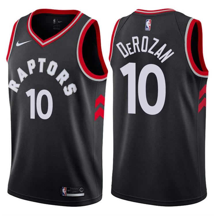2017-18 Season DeMar DeRozan Toronto Raptors #10 Statement Black Swingman Jersey
