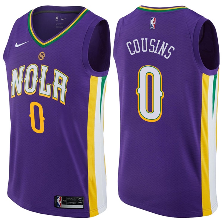 2017-18 Season DeMarcus Cousins New Orleans Pelicans #0 City Edition Purple Swingman Jersey