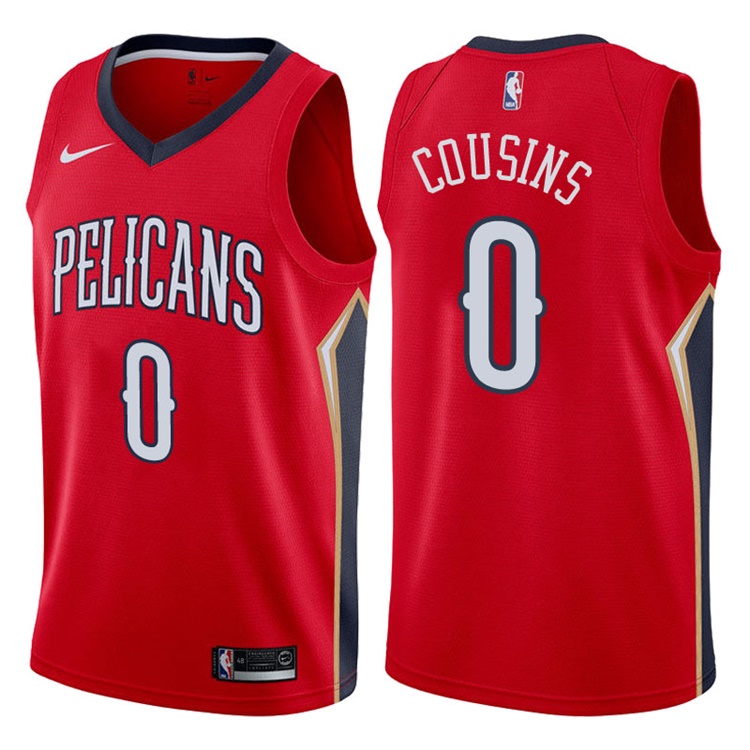 2017-18 Season DeMarcus Cousins New Orleans Pelicans #0 Statement Red Swingman Jersey