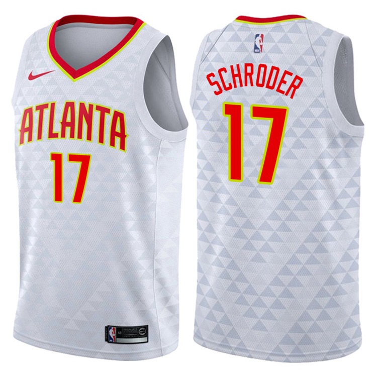 2017-18 Season Dennis Schroder Atlanta Hawks #17 Association White Swingman Jersey