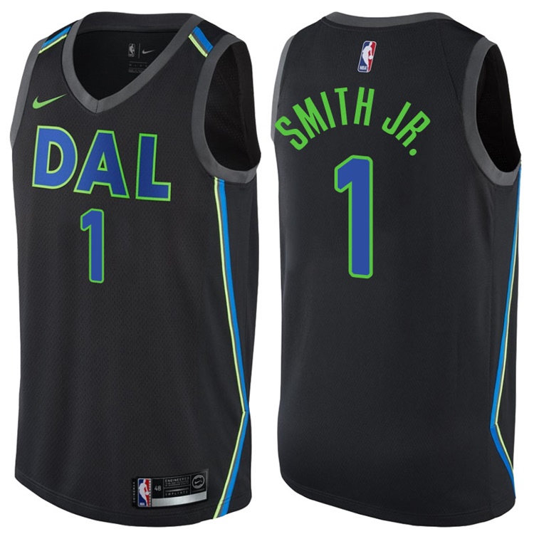 2017-18 Season Dennis Smith Jr. Dallas Mavericks #1 City Edition Black Swingman Jersey